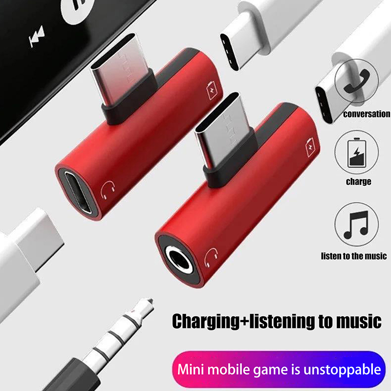 Earphone Splitter Jack - USB Type-C ~ 3.5mm 헤드폰 금속