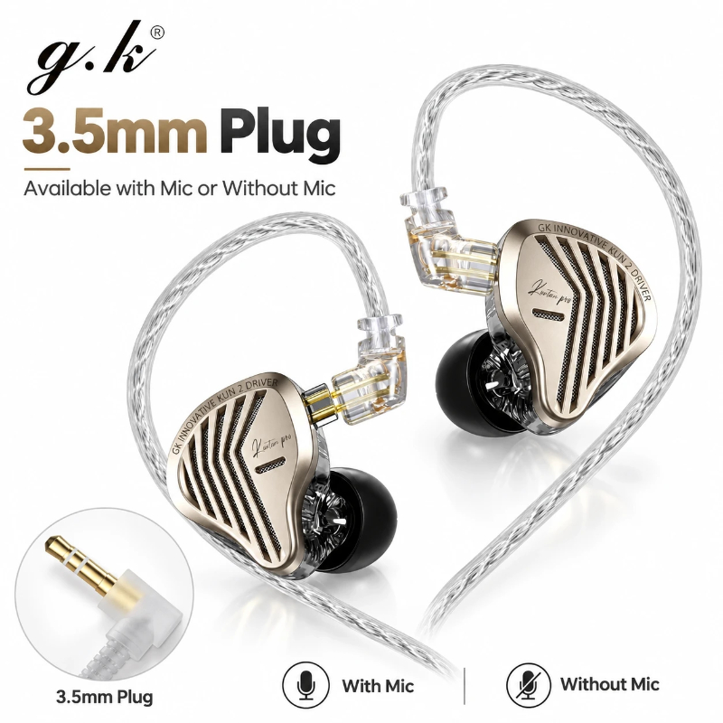 Audiophile Headphone Wired - GK KUNTEN PRO KUN 2 드라이버,