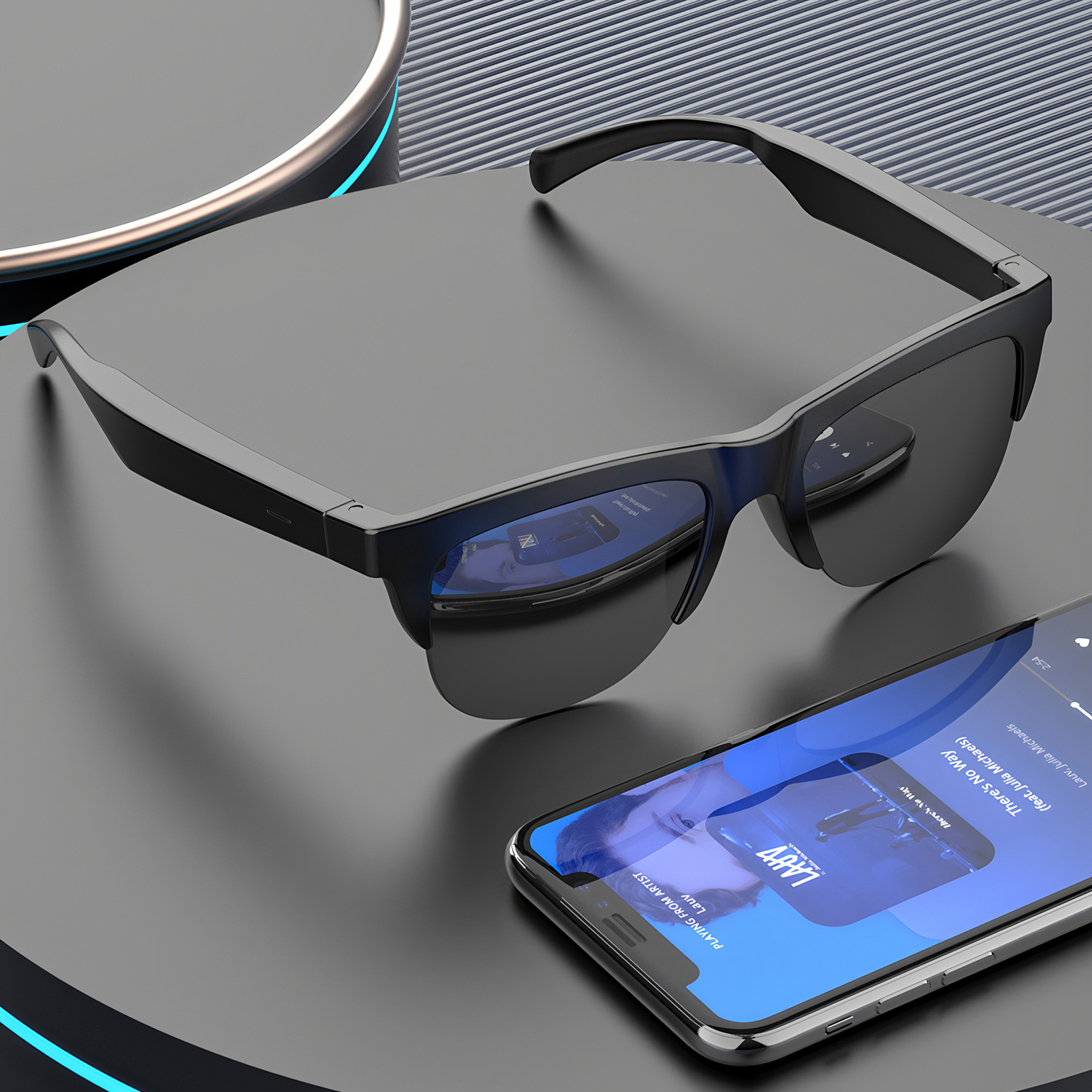 Bluetooth Headset On Ear - 스마트 오디오 선글라스, 블루투스 V5.4, 무선