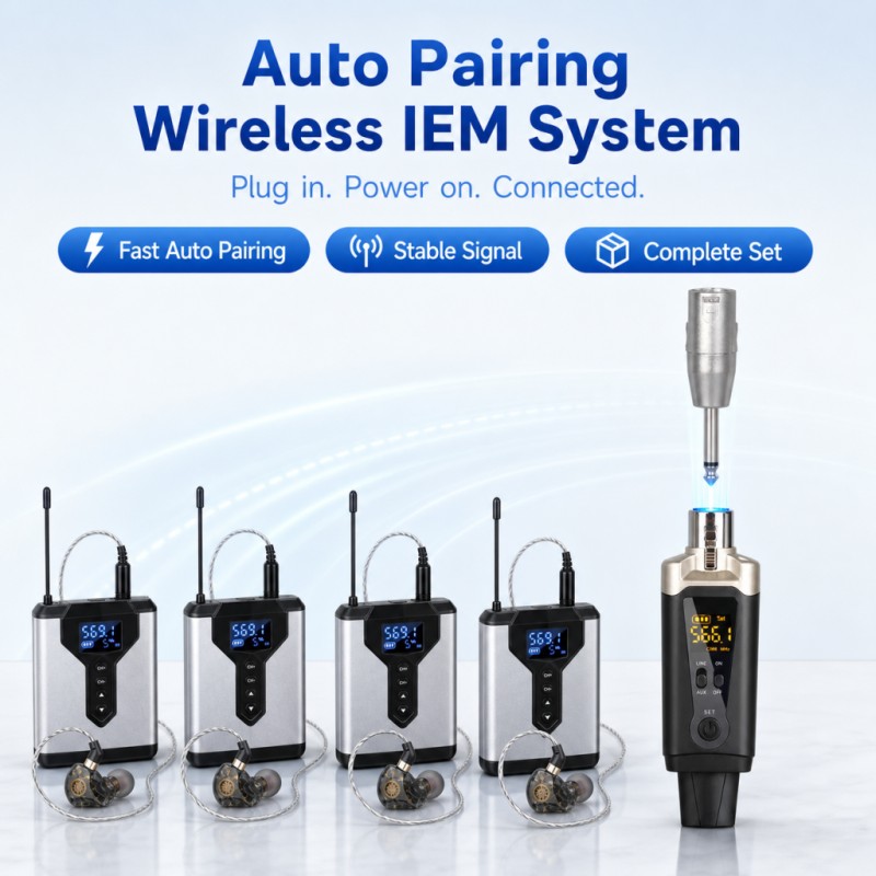 무선 IEM 시스템, 1개의 송신기와 4개의 수신기,  - In Ear Monitor Iem 리뷰 및 가격